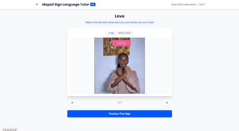 Mapali Sign Language Tutor – screenshot 3