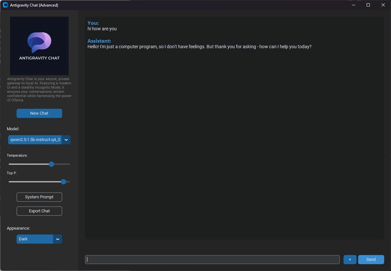 Antigravity Chat – screenshot 3