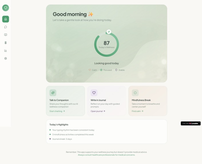 AlzAware – screenshot 1