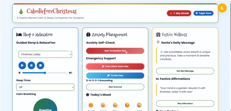 CalmBeforeChristmas – screenshot 1