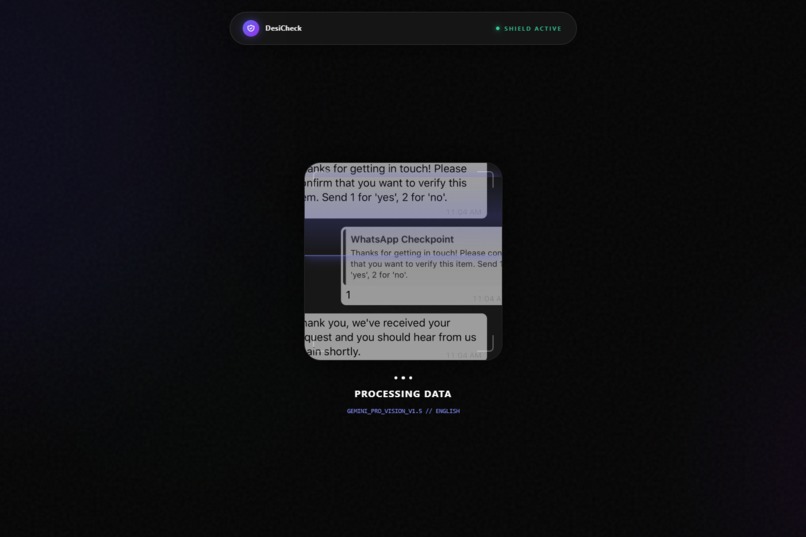 DesiCheck - The AI Scam Shield – screenshot 2