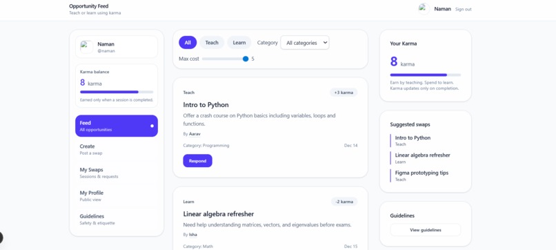 SkillSwap – screenshot 2