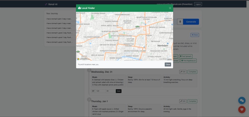 Renal-AI: Bridging Diet, Rest, and Recovery – screenshot 3