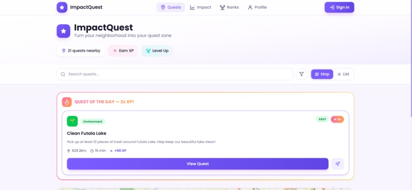 ImpactQuest - Gamify Social Good for Gen Z – screenshot 3