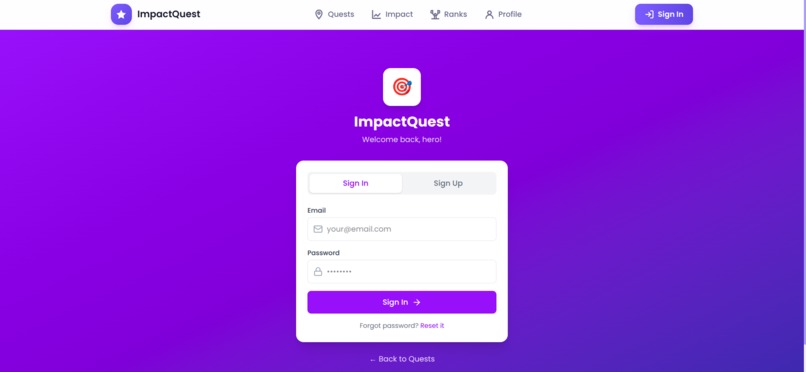 ImpactQuest - Gamify Social Good for Gen Z – screenshot 1
