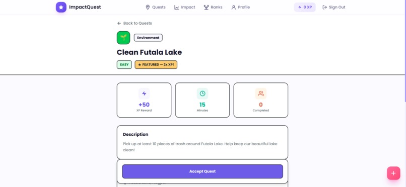 ImpactQuest - Gamify Social Good for Gen Z – screenshot 13