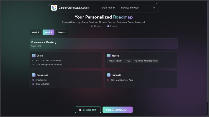 Career Comeback Coach – screenshot 4