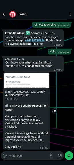 VishNet – AI Powered Vishing Simulation & Defence – screenshot 11