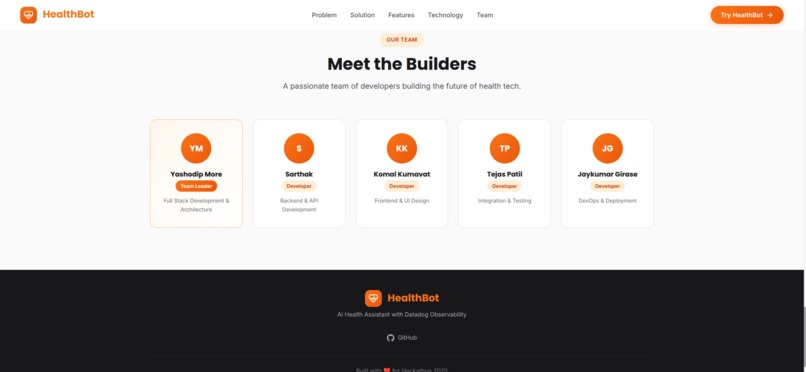HealthBot Monitor-AI Healthcare with Complete Observability – screenshot 6