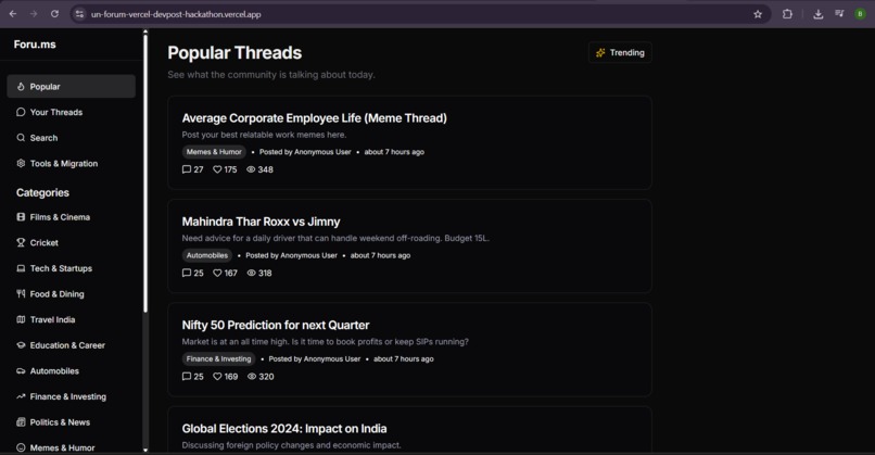Foru.ms – screenshot 2