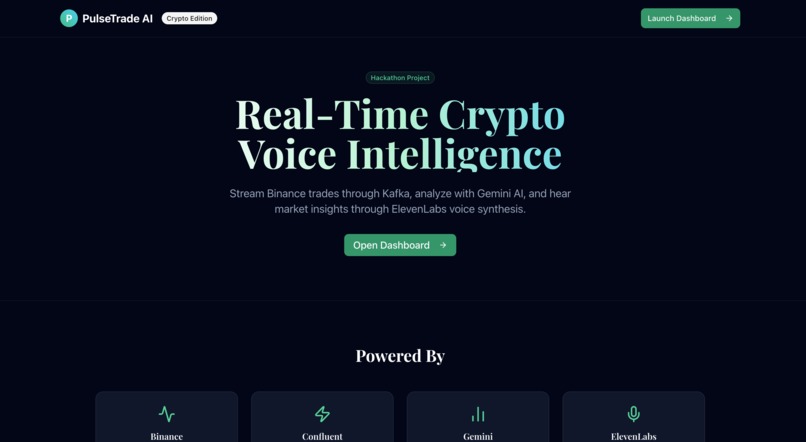 PulseTrade AI: The Live Crypto Commentator – screenshot 1