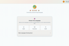 Language Selection Screen