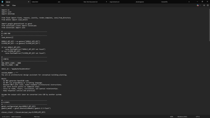 Generative Multimodal Chatbot for OpenSCAD: An AI Architect – screenshot 3