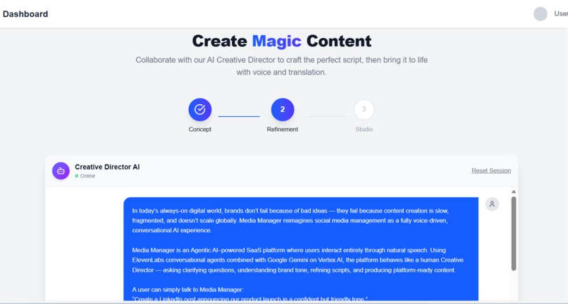 Media Manager  An Agentic AI Studio for Social Media – screenshot 5
