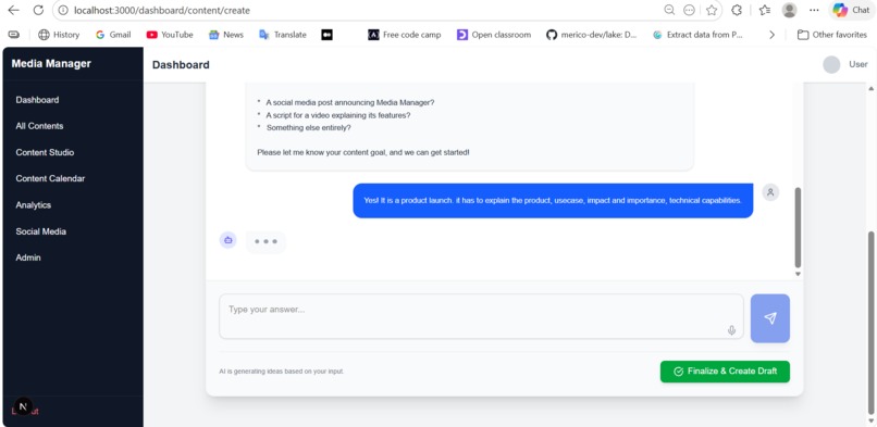 Media Manager  An Agentic AI Studio for Social Media – screenshot 7