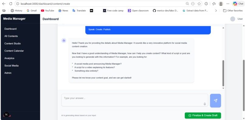 Media Manager  An Agentic AI Studio for Social Media – screenshot 6