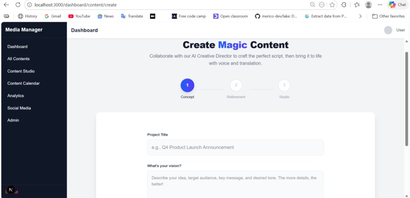 Media Manager  An Agentic AI Studio for Social Media – screenshot 3
