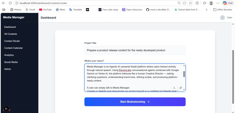 Media Manager  An Agentic AI Studio for Social Media – screenshot 4