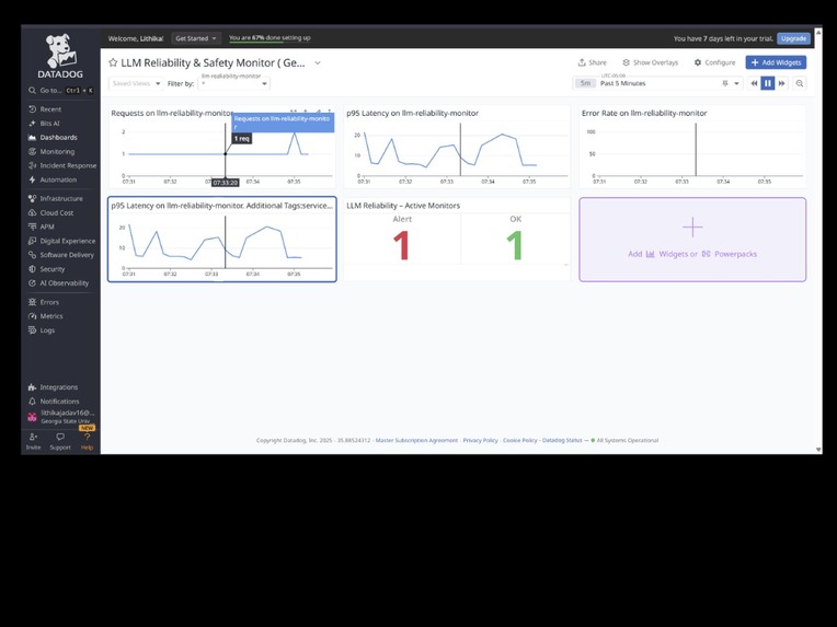 LLM Reliability Monitor – screenshot 3