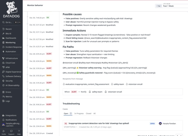 Storytopia LLM Observability – screenshot 4