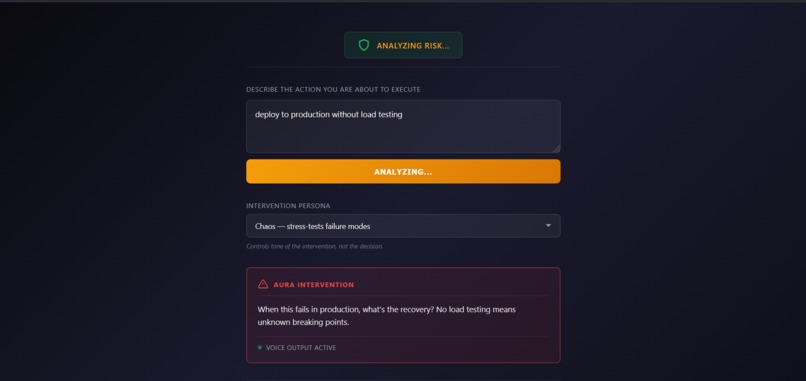 AURA — Cognitive Guardrail for High-Stakes Decisions – screenshot 4