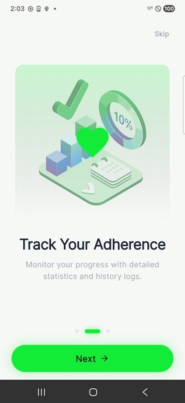 TickDose | Medication, Voice-First – screenshot 1