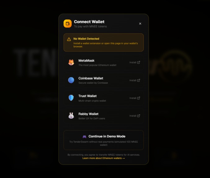 TenderSwarm – screenshot 2