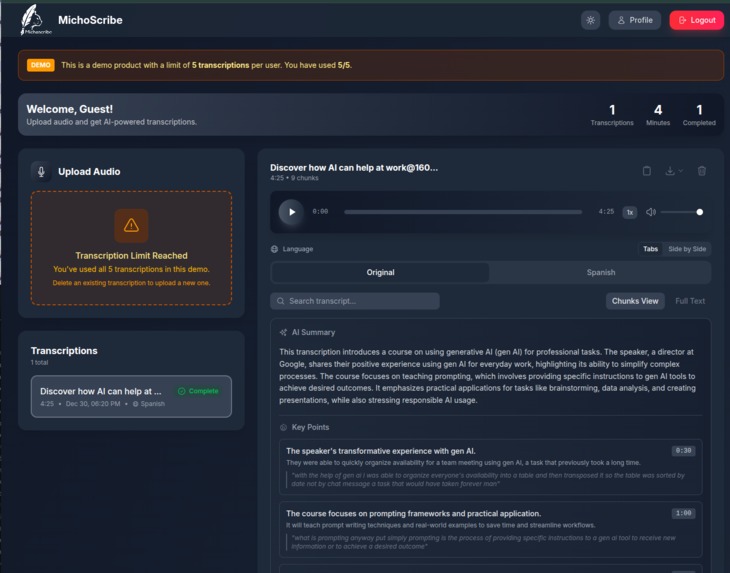 Michoscribe – screenshot 2