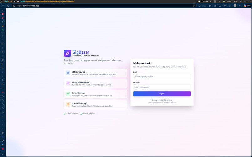 Gig Bazar AI Interviewer – screenshot 10