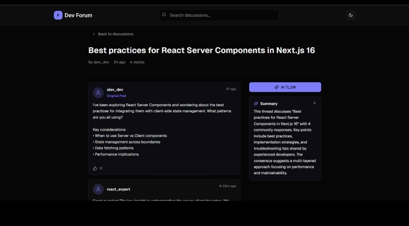 DevForum – screenshot 3