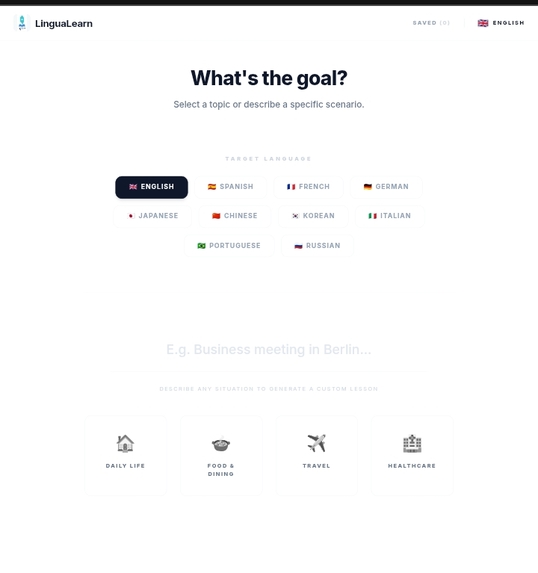 LanguaLearn – screenshot 2