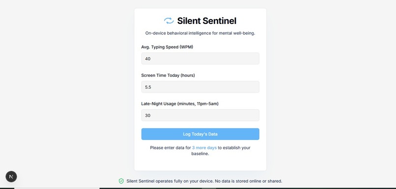 SilentCare – Privacy-First AI Health Companion – screenshot 1