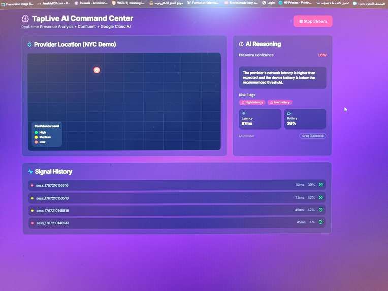 TapLive RealWorld Presence Intelligence and AI Observability – screenshot 1