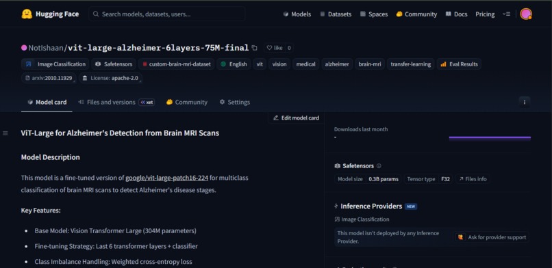 ViT4Alzheimers – screenshot 1