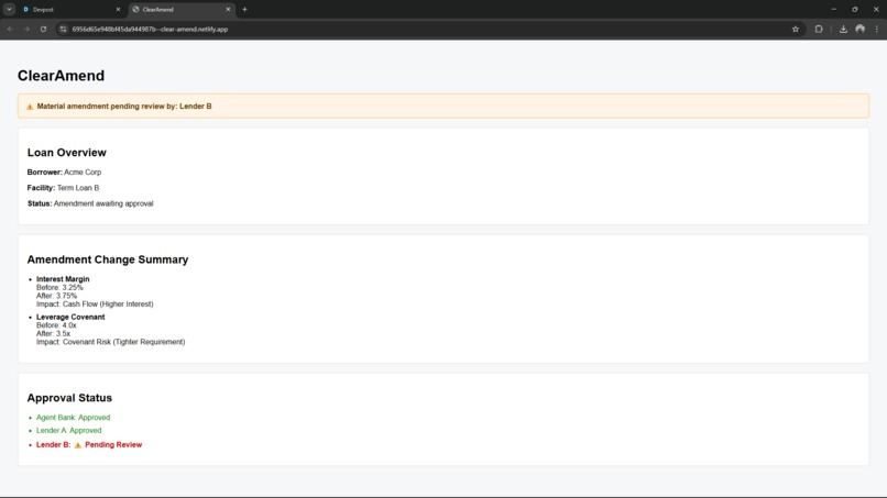 ClearAmend – screenshot 1
