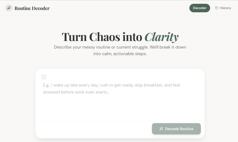 ROUTINE DECODER – screenshot 1