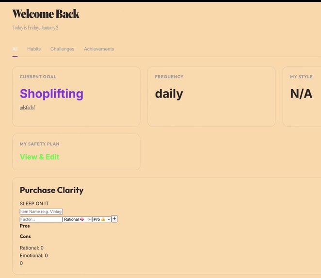 Unique f=nds | Shopping Addiction Recovery AI – screenshot 13