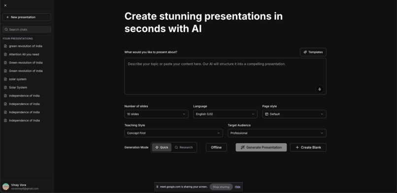 Presentation-AI – screenshot 1