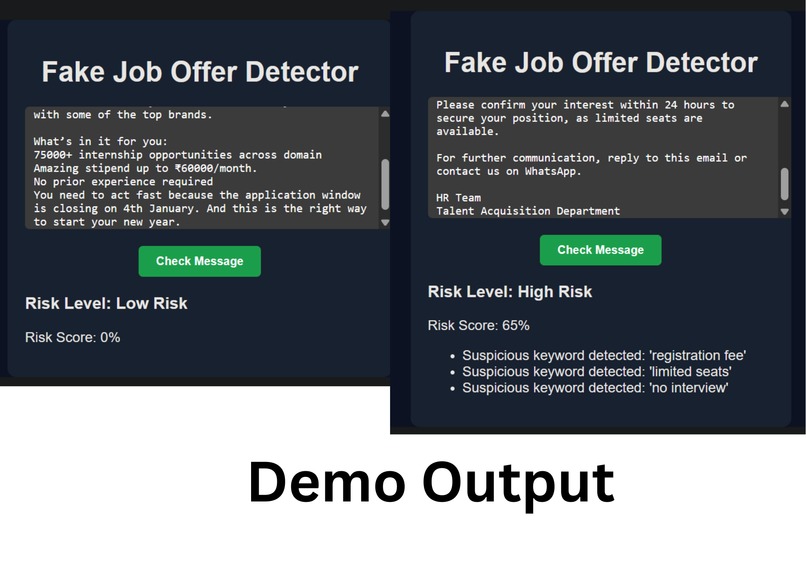 Fake Job Offer Detector – screenshot 1