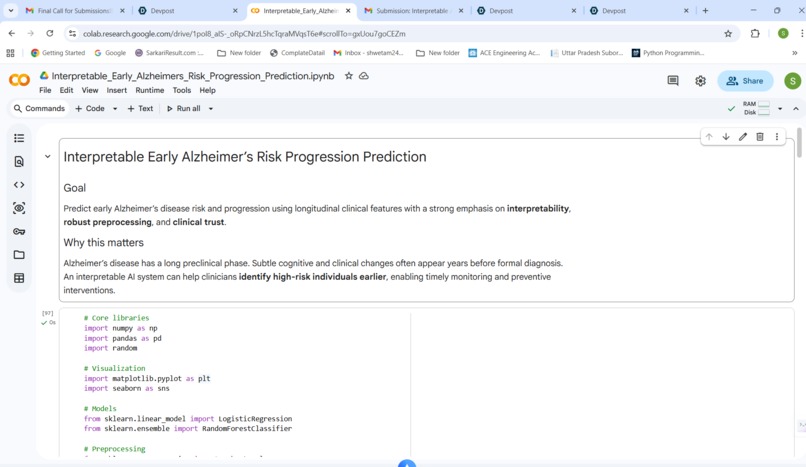 Interpretable AI for Early Alzheimer’s Prediction – screenshot 2