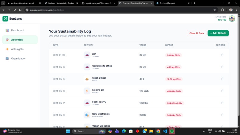 EcoLens – screenshot 2