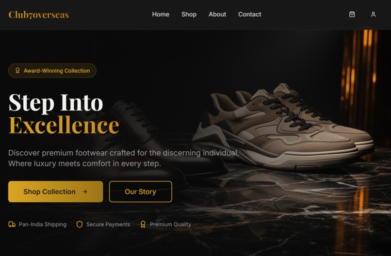 Club 7 eCommerce Website – screenshot 1