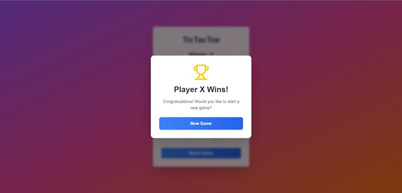 TicTacToe WebApp – screenshot 1