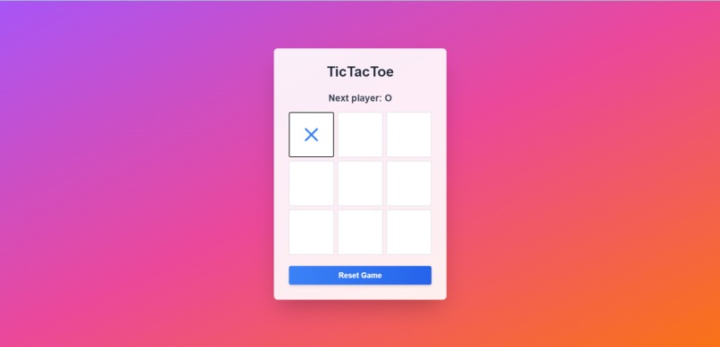 TicTacToe WebApp – screenshot 2