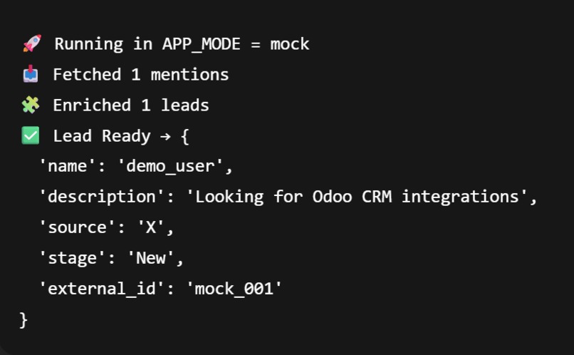 Social Radar for Odoo: X-to-CRM Lead Generation – screenshot 3