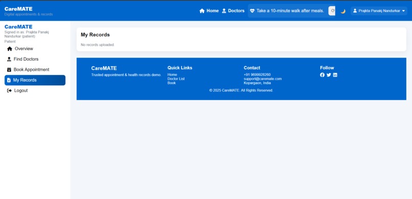 CareMATE – Smart Doctor Appointment Booking System – screenshot 1