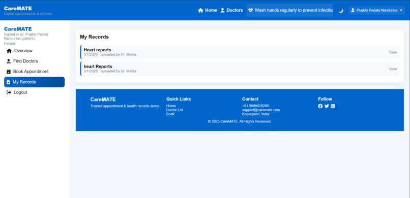 CareMATE – Smart Doctor Appointment Booking System – screenshot 7