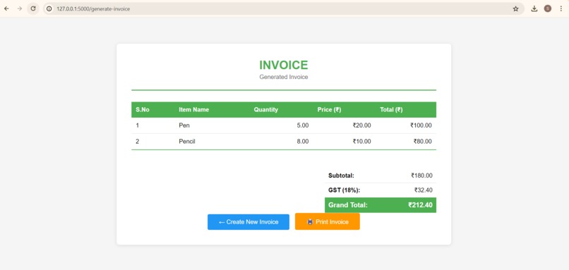 GST Invoice Generator – screenshot 2