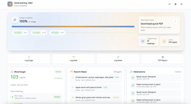 DiaBuddy Health Companion – screenshot 1