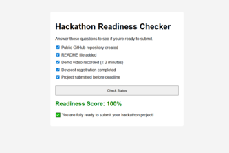 Hackathon Readiness Checker